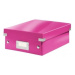 Leitz Malá organizačná škatuľa Click - Store ružová