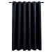 SHUMEE Zatemňovací záves s kovovými krúžkami, 290 × 245 cm, čierny