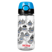 NUBY Fľaša športová netečúca so slamkou 530 ml, modrá, 4+