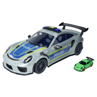 Autíčko policajné s boxom na autíčka Porsche 911 GT3 RS Polizei Carry Case Majorette so zvukom a