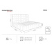 Svetlomodrá čalúnená dvojlôžková posteľ s úložným priestorom s roštom 200x200 cm Bali – Cosmopol