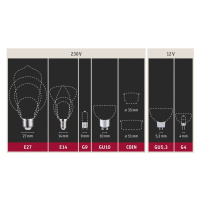 Paulmann E27 6,5W 825 LED žiarovka guľa G95 zlatá