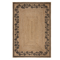 Kusový koberec Printed Jute Maisie Natural/Black Rozmery kobercov: 160x230