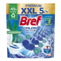 Bref color aktiv- Premium XXL - Eucalyptus - Blue water - WC Blok 5x50g