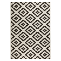 Kusový koberec Twin-Wendeteppiche 103129 schwarz creme – na ven i na doma - 160x230 cm NORTHRUGS