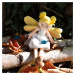 Bábika víla Aurore Forest Fairies Jolijou 25 cm v bielych šatách so žltými krídlami z jemného te