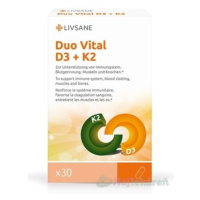 LIVSANE Duo vital D3 + K2 30 kapsúl