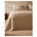 Béžový bavlnený pléd na dvojlôžko 180x250 cm Bedar – Kave Home
