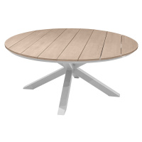 Hliníkový jedálenský stôl COLUMBIA (biely)