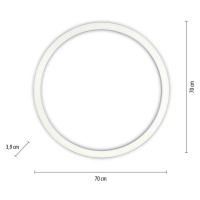 Stropné svietidlo LED PURE Lines, Ø 70 cm, strieborné, CCT, diaľkové ovládanie