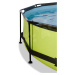 Bazén so strieškou a filtráciou Lime pool Exit Toys kruhový oceľová konštrukcia 244*76 cm zelený