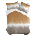 Biela/hnedá bavlnená obliečka na perinu na jednolôžko 140x200 cm Tie dye – Blanc
