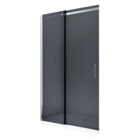 MEXEN - Omega posuvné sprchové dvere 100, grafitti, chróm so sadou pre niku 825-100-000-01-40