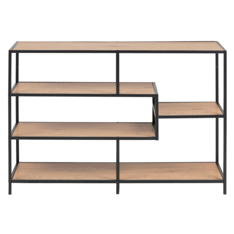 Dieter Knoll REGÁL, čierna, farba duba, oceľ, 114/78/35 cm