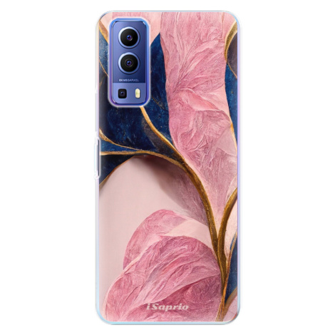 Odolné silikónové puzdro iSaprio - Pink Blue Leaves - Vivo Y72 5G