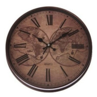 Nástenné hodiny Globe, pr. 31 cm, plast