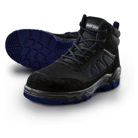 PARKSIDE® Pánska kožená bezpečnostná obuv S3 (45, čierna/modrá)