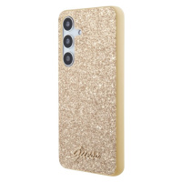 Guess PC/TPU Glitter Flakes Metal Logo Samsung Galaxy S24 5G S921 GUHCS24SHGGSHD Gold