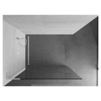 Mexen Kioto L, sprchová zástena Walk-In 80 x 200 cm, 8mm číre sklo, biely profil, 800-080-103-20