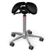 Sedlová stolička SALLI Swing Farba čalúnenia: Syntetická koža - čierna #5816, Výška postavy: Níz