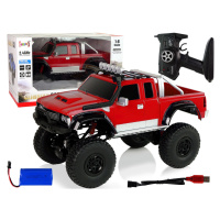 mamido Auto Off-Road RC 2.4G Horolezecké auto 1:8 Červená 4x4