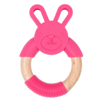 BO JUNGLE Hryzátko B-Teether Animal Wood Pink Rabbit