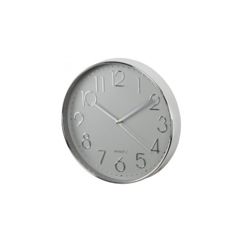 Hama 186390 Elegance nástenné hodiny, priemer 30 cm, tichý chod, strieborné/šedé