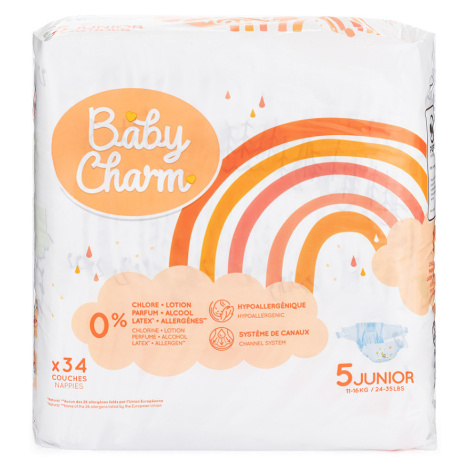 BABY CHARM Super Dry Flex Junior vel.5 plienky 11-16 kg 34 ks