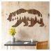 Drevená nálepka na stenu - Medveď v horách, Orech