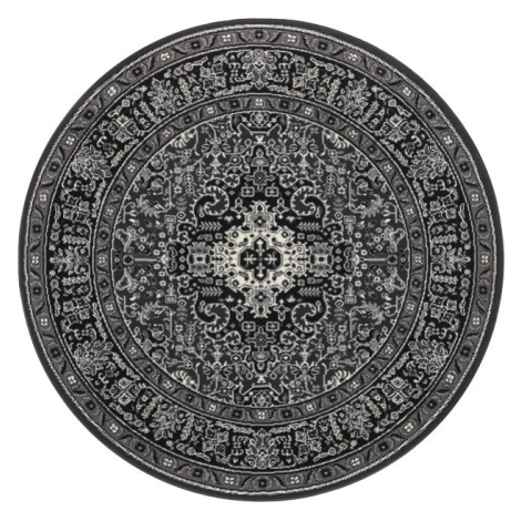 Kruhový koberec Mirkan 104436 Dark-grey - 160x160 (průměr) kruh cm Nouristan - Hanse Home koberc