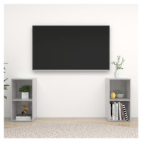 vidaXL TV skrinky 2 ks betónové sivé 72x35x36,5 cm drevotrieska