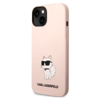 Silikónové puzdro Karl Lagerfeld na Apple iPhone 14 Plus KLHCP14MSNCHBCP Liquid Silicone Choupet