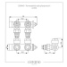 CERANO CERANO, Termostatická sada pripojovacích ventilov - stredové pripojenie - typ DUOPLEX, ch
