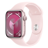 APPLE WATCH SERIES 9 GPS 45MM PINK ALUMINIUM CASE WITH LIGHT PINK SPORT BAND - S/M, MR9G3QC/A