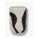 Čierno-biely keramický kelímok na zubné kefky Icon - Mette Ditmer Denmark