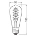 OSRAM LED Vintage 1906 Edison, zlatá, E27, 4,8 W, 822, tl.