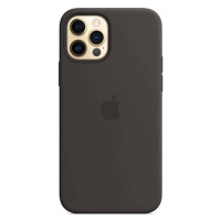 Silikónové puzdro Apple na Apple iPhone 12/12 Pro MHL73ZM/A Silicone Case with MagSafe Black