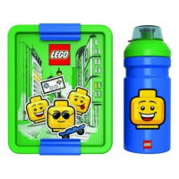 LEGO® ICONIC Boy desiatový set (fľašu a box) - modrá / zelená