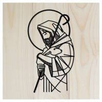 Moderný obraz - Ježiš - Dobrý pastier, Čierna
