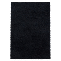 Kusový koberec Sydney Shaggy 3000 black Rozmery kobercov: 300x400