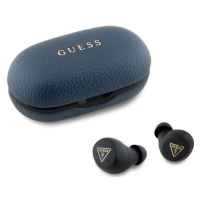 Slúchadlá Guess Bluetooth Headphones GUTWSPGTSPSB TWS + Docking Station Blue Grained Classic Log