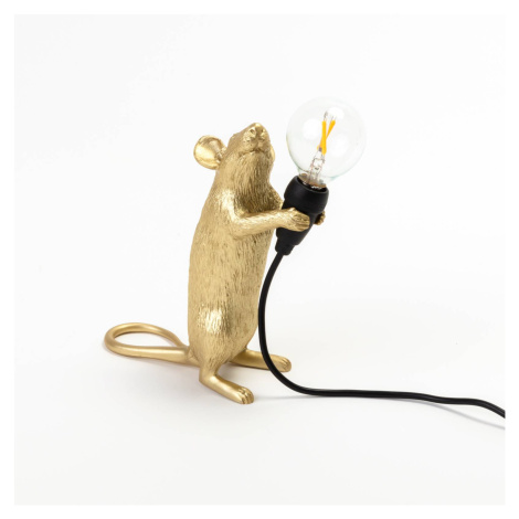 Stolová LED lampa Mouse Lamp USB stojacia zlatá SELETTI