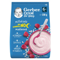 GERBER Cereal mliečna kaša malinová na dobrú noc 6m+ 230 g