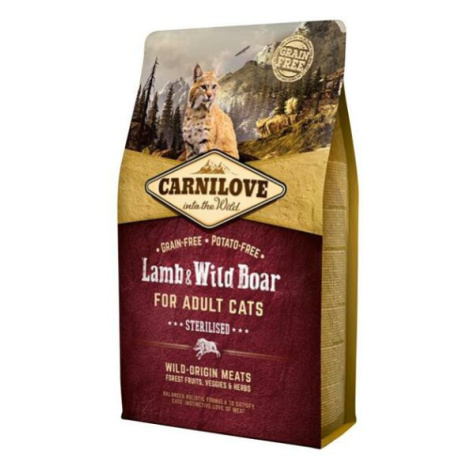 CARNILOVE Lamb & Wild Boar Grain Free granuly pre kastrované mačky 1 ks, Hmotnosť balenia: 6 kg