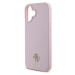 Guess PU Grained 4G Small Metal Logo MagSafe Zadný Kryt pre iPhone 16 Pink