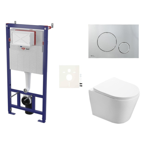 Cenovo zvýhodnený závesný WC set SAT do ľahkých stien / predstenová montáž + WC SAT Infinitio SI
