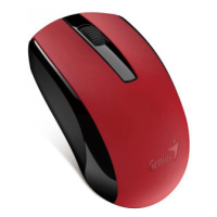 Genius Myš Eco-8100, 1600DPI, 2.4 [GHz], optická, 3tl., bezdrátová USB, červená, Integrovaná