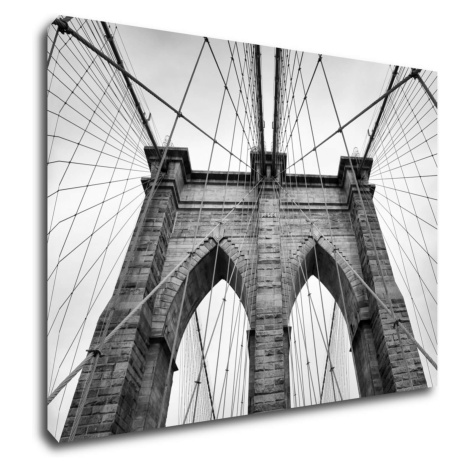 Impresi Obraz Brooklyn bridge čiernobiely - 70 x 50 cm