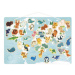 Magnetická mapa sveta - Kde žijú zvieratká - 40 ks