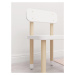 Drevená stolička s operadlom pre deti biela Flexa Dots